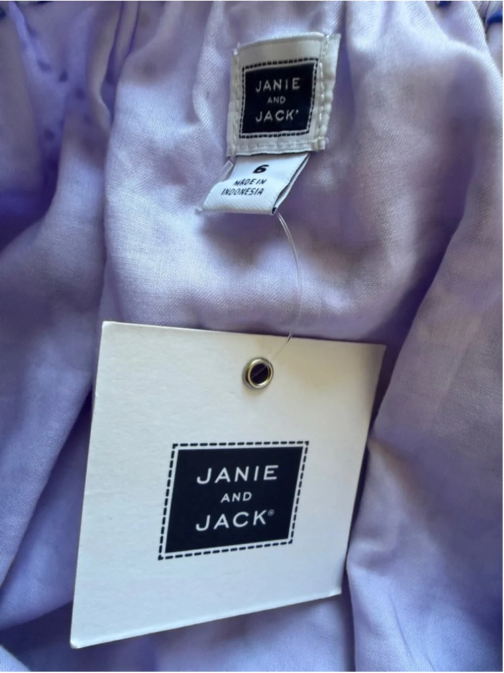 NEW Janie and Jack Coast Along Boardwalk Summer Jumpsuit Sz 6 Lavender Bow Strap